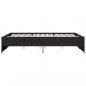 Preview: Bettgestell Schwarz 160x200 cm Holzwerkstoff und Metall