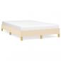 Preview: ARDEBO.de - Bettgestell Creme 120x190 cm Stoff