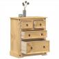 Preview: ARDEBO.de - Kommode Corona 80x43x91 cm Massivholz Kiefer