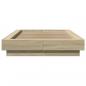 Preview: Bettgestell Sonoma-Eiche 90x190 cm Holzwerkstoff