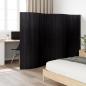 Preview: ARDEBO.de - Paravent Schwarz 165x400 cm Bambus