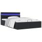 Preview: Bett mit Bettkasten Hydraulisch LED Kunstleder 140x200 cm 