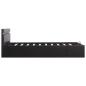 Preview: Bett mit Bettkasten Hydraulisch LED Kunstleder 140x200 cm 