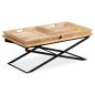 Preview: Couchtisch Mangoholz Massiv 110 x 55 x 42 cm 