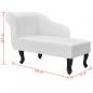 Preview: Chaiselongue Weiß Kunstleder 