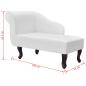 Preview: Chaiselongue Weiß Kunstleder 