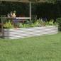 Preview: ARDEBO.de - Hochbeet Pulverbeschichteter Stahl 260x40x36 cm Silbern