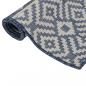 Preview: Outdoor-Teppich Flachgewebe 200x280 cm Blau Gestreift