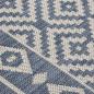 Preview: Outdoor-Teppich Flachgewebe 80x250 cm Blau Gestreift