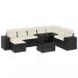 Preview: 9-tlg. Garten-Sofagarnitur mit Kissen Schwarz Poly Rattan