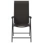 Preview: Gartenstühle 4 Stk. Klappbar Schwarz Kaffeebraun Poly Rattan