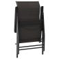 Preview: Gartenstühle 4 Stk. Klappbar Schwarz Kaffeebraun Poly Rattan