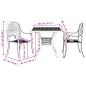 Preview: 3-tlg. Bistro-Set Weiß Aluminiumguss