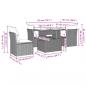 Preview: 6-tlg. Garten-Sofagarnitur mit Kissen Schwarz Poly Rattan