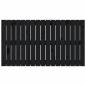 Preview: Wand-Kopfteil Schwarz 108x3x60 cm Massivholz Kiefer