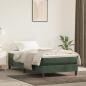 Preview: ARDEBO.de - Boxspringbett mit Matratze Dunkelgrün 80x200 cm Samt
