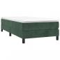 Preview: Boxspringbett mit Matratze Dunkelgrün 80x200 cm Samt