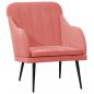 Preview: Sessel Rosa 63x76x80 cm Samt