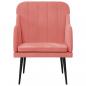 Preview: Sessel Rosa 63x76x80 cm Samt