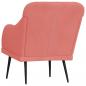 Preview: Sessel Rosa 63x76x80 cm Samt