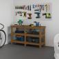 Preview: ARDEBO.de - Werkbank Honigbraun 142,5x50x80 cm Massivholz Kiefer