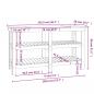 Preview: Werkbank Grau 142,5x50x80 cm Massivholz Kiefer