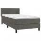 Preview: Boxspringbett mit Matratze Dunkelgrau 80x200 cm Samt
