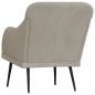 Preview: Sessel Hellgrau 63x76x80 cm Samt