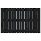 Preview: Wand-Kopfteil Schwarz 95,5x3x60 cm Massivholz Kiefer