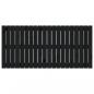 Preview: Wand-Kopfteil Schwarz 127,5x3x60 cm Massivholz Kiefer