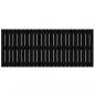 Preview: Wand-Kopfteil Schwarz 147x3x60 cm Massivholz Kiefer