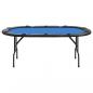 Preview: Pokertisch Klappbar 10 Spieler Blau 206x106x75 cm