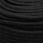 Preview: Bootsseil Schwarz 6 mm 100 m Polypropylen
