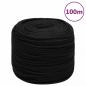 Preview: ARDEBO.de - Arbeitsseil Schwarz 6 mm 100 m Polyester