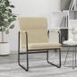 Preview: ARDEBO.de - Loungesessel Creme 55x64x80 cm Stoff