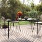 Preview: ARDEBO.de - Garten-Esstisch Schwarz 160x80x74 cm Stahl und Hartglas