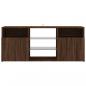 Preview: TV-Schrank mit LED-Leuchten Braun Eichen-Optik 120x30x50 cm