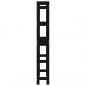 Preview: Toilettenregal Schwarz 63x26x171 cm Massivholz Kiefer
