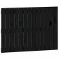 Preview: Wand-Kopfteil Schwarz 82,5x3x60 cm Massivholz Kiefer