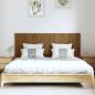 Preview: ARDEBO.de - Wand-Kopfteil Honigbraun 166x3x60 cm Massivholz Kiefer