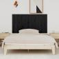 Preview: Wand-Kopfteil Schwarz 166x3x90 cm Massivholz Kiefer