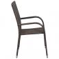 Preview: 5-tlg. Garten-Essgruppe Braun Poly Rattan