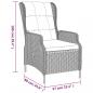 Preview: 5-tlg. Garten-Essgruppe Dunkelgrau Poly Rattan