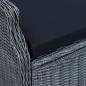 Preview: 5-tlg. Garten-Essgruppe Dunkelgrau Poly Rattan