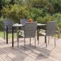 Preview: ARDEBO.de - 5-tlg. Garten-Essgruppe Grau Poly Rattan