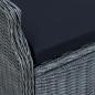 Preview: 7-tlg. Garten-Essgruppe Dunkelgrau Poly Rattan