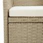 Preview: 7-tlg. Garten-Essgruppe mit Kissen Beige und Schwarz