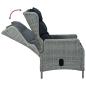 Preview: 5-tlg. Garten-Essgruppe Hellgrau Poly Rattan