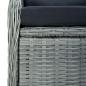 Preview: 5-tlg. Garten-Essgruppe Hellgrau Poly Rattan