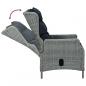 Preview: 7-tlg. Garten-Essgruppe Hellgrau Poly Rattan